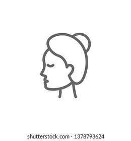 makeup, woman outline icon. Elements of Beauty and Cosmetics illustration icon. Signs and symbols can be used for web, logo, mobile app, UI, UX