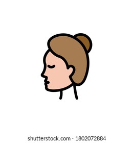 makeup, woman outline icon. Elements of Beauty and Cosmetics illustration icon. Signs and symbols can be used for web, logo, mobile app, UI, UX