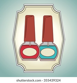 Make-up and womens cosmetics graphic design, vector illustration eps10
