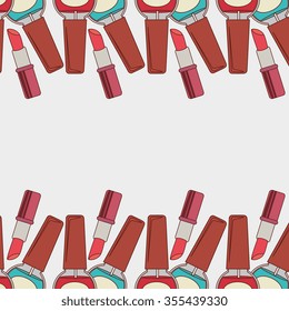 Make-up and womens cosmetics graphic design, vector illustration eps10