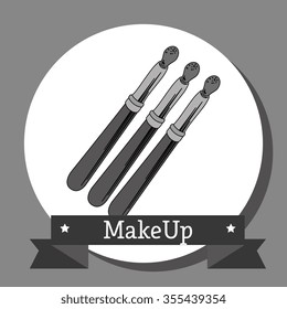 Make-up and womens cosmetics graphic design, vector illustration eps10