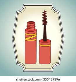 Make-up and womens cosmetics graphic design, vector illustration eps10