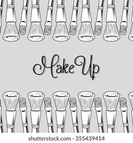 Make-up and womens cosmetics graphic design, vector illustration eps10