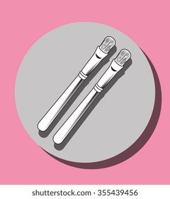 Make-up and womens cosmetics graphic design, vector illustration eps10