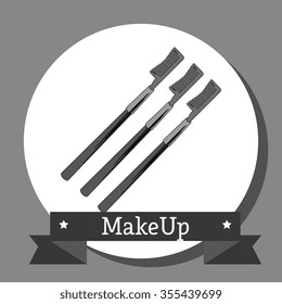 Make-up and womens cosmetics graphic design, vector illustration eps10