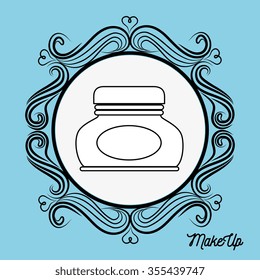Make-up and womens cosmetics graphic design, vector illustration eps10