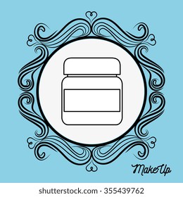 Make-up and womens cosmetics graphic design, vector illustration eps10