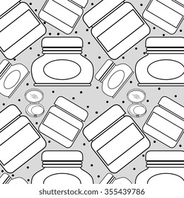 Make-up and womens cosmetics graphic design, vector illustration eps10