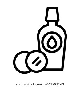 MakeupRemover Línea de Vector icono Diseño