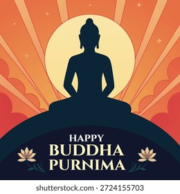 Makha Bucha Day Post y diseño de Anuncio