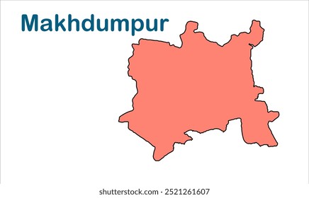 Mapa da subdivisão de Makhdumpur, Distrito de Jehanabad, Estado de Bihar, República da Índia, Governo de Bihar, território indiano, Índia oriental, política, aldeia, turismo