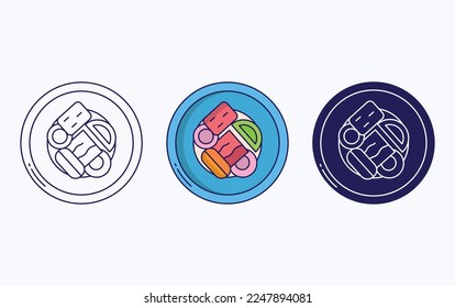 Maki california icon vector illustration