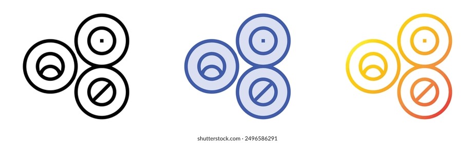 maki icon. Linear, Blue Fill and Gradient Style Design Isolated On White Background