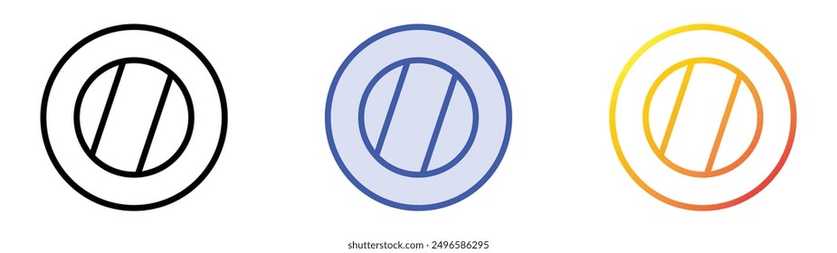 maki icon. Linear, Blue Fill and Gradient Style Design Isolated On White Background