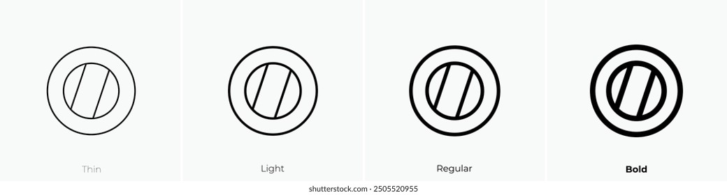 Maki-Symbol. Dünnes, helles Design im regulären und kühlen Stil, einzeln auf weißem Hintergrund