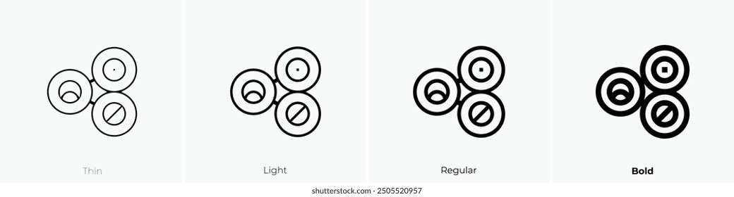 Maki-Symbol. Dünnes, helles Design im regulären und kühlen Stil, einzeln auf weißem Hintergrund