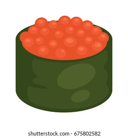 Maki sushi with caviar