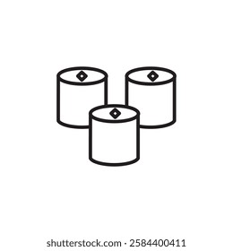 Maki sushi roll icon black and white vector outline sign