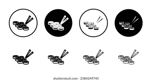 Maki sushi roll icon linear logo isolated