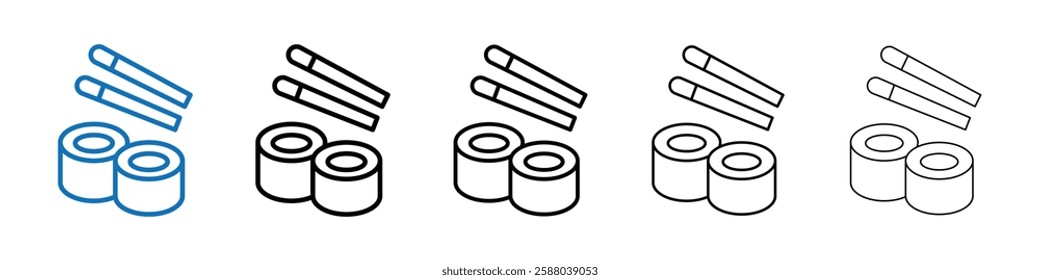 Maki sushi roll icon Outline vector logo for web ui