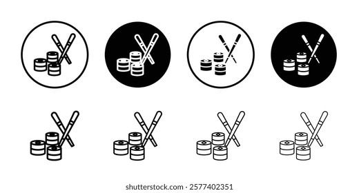 Maki sushi roll icon Vector logo set flat