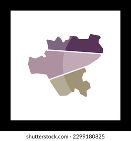 Makiivka map geometric creative design