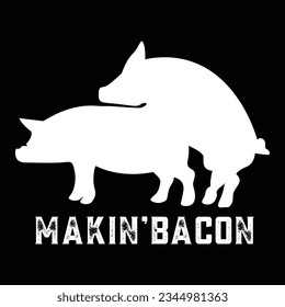 makin bacon t-shirt pork bacon shirt pigs T-Shirt