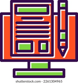 Making BlogFilled Vector Icon Design