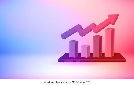 Making business via internet exchange. 3d vector banner with copy space
