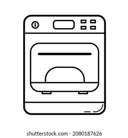 Making Cake icon design, outline of making cake isolated on white background