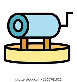 Making candle icon outline vector. Artist workshop. Propolis create color flat