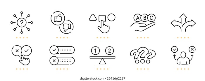 Making choice related line icons. Editable stroke