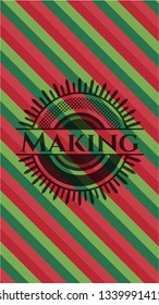 Making christmas badge background.