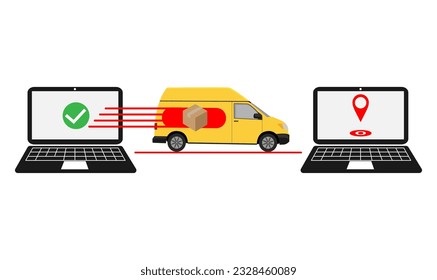 Making and confirming the delivery of something or ordering goods with subsequent delivery to the client, using a notebooks.  