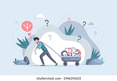 Making confusion. Doubts man surrounded by question marks. Questions dilemma situations. Asking questions. Confused people. Making choice. Being confused. Thinking or make decision. Solving problem