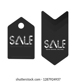 Making a discount banner in a modern style, in the form of geometric shapes. Leaflets discounts, sales. Vector.
