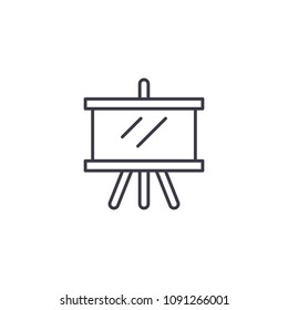 Making a draft linear icon concept. Making a draft line vector sign, symbol, illustration.