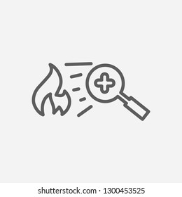 Making fire icon line symbol. Isolated vector illustration of  icon sign concept for your web site mobile app logo UI design.