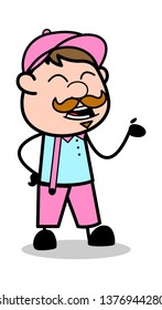 Making Fun - Retro Delivery Man Vendor Vector Illustration