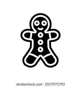 making gingerbread winter glyph icon vector. making gingerbread winter sign. isolated symbol illustration