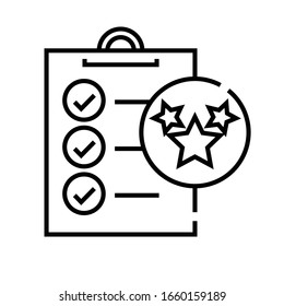 Icono de línea de objetivos, signo de concepto, ilustración de vector de esquema, símbolo lineal.
