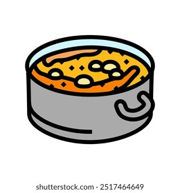 making homemade soup autumn color icon vector. making homemade soup autumn sign. isolated symbol illustration