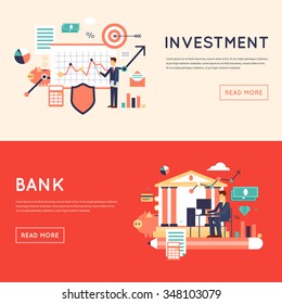 Making investments, growing business profit, strategic management, business, finance, consulting, building effective financial strategy. Flat design vector illustration.