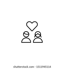 Making love line icon design. Heart, couple.