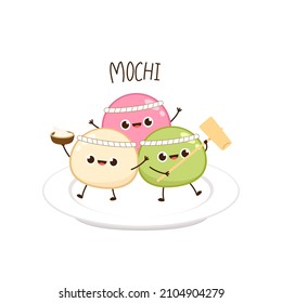 Making mochi vector. Mochi character design. Mochi vector.