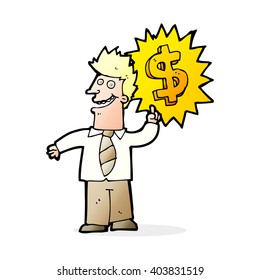 caricatura de ganar dinero 