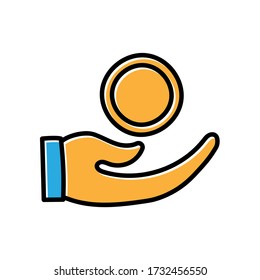 diseño de vectores dibujado a mano con dinero. icono de negocio