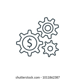 making money icon, money line icon