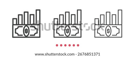 Making money icon. Thin line icon vector