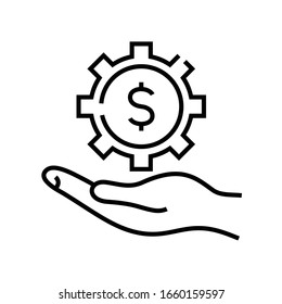 Making money line icon, concept sign, outline vector illustration, linear symbol.